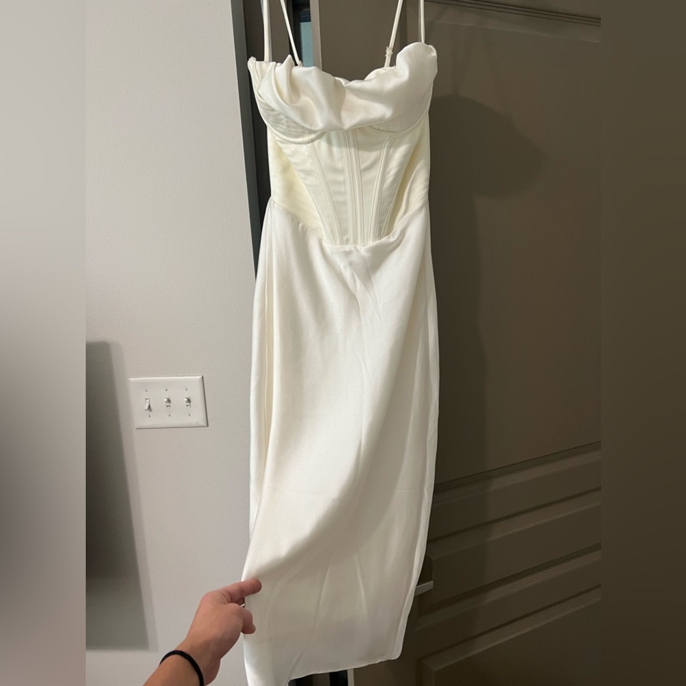 House of CB- Myrna Ivory Slip Dress. Size Small. Never worn- tried on once